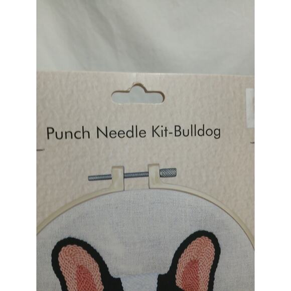 NEW Sealed Boston Terrier / French Bulldog Punch Needle Kit 8" x 8" - Picture 3 of 7